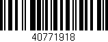 Código de barras (EAN, GTIN, SKU, ISBN): '40771918'