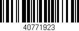 Código de barras (EAN, GTIN, SKU, ISBN): '40771923'
