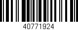 Código de barras (EAN, GTIN, SKU, ISBN): '40771924'