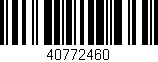 Código de barras (EAN, GTIN, SKU, ISBN): '40772460'
