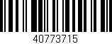 Código de barras (EAN, GTIN, SKU, ISBN): '40773715'