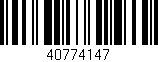 Código de barras (EAN, GTIN, SKU, ISBN): '40774147'