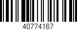 Código de barras (EAN, GTIN, SKU, ISBN): '40774167'