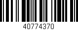 Código de barras (EAN, GTIN, SKU, ISBN): '40774370'
