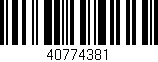 Código de barras (EAN, GTIN, SKU, ISBN): '40774381'