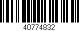 Código de barras (EAN, GTIN, SKU, ISBN): '40774832'