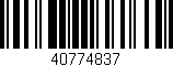 Código de barras (EAN, GTIN, SKU, ISBN): '40774837'