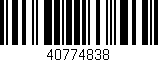 Código de barras (EAN, GTIN, SKU, ISBN): '40774838'