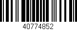 Código de barras (EAN, GTIN, SKU, ISBN): '40774852'