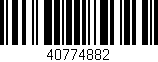 Código de barras (EAN, GTIN, SKU, ISBN): '40774882'