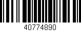 Código de barras (EAN, GTIN, SKU, ISBN): '40774890'
