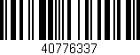Código de barras (EAN, GTIN, SKU, ISBN): '40776337'