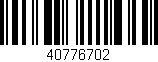 Código de barras (EAN, GTIN, SKU, ISBN): '40776702'