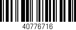 Código de barras (EAN, GTIN, SKU, ISBN): '40776716'