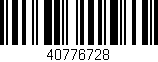 Código de barras (EAN, GTIN, SKU, ISBN): '40776728'