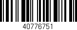 Código de barras (EAN, GTIN, SKU, ISBN): '40776751'