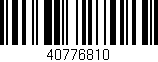 Código de barras (EAN, GTIN, SKU, ISBN): '40776810'