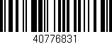 Código de barras (EAN, GTIN, SKU, ISBN): '40776831'