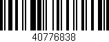 Código de barras (EAN, GTIN, SKU, ISBN): '40776838'