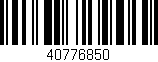 Código de barras (EAN, GTIN, SKU, ISBN): '40776850'