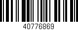 Código de barras (EAN, GTIN, SKU, ISBN): '40776869'