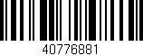 Código de barras (EAN, GTIN, SKU, ISBN): '40776881'