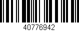 Código de barras (EAN, GTIN, SKU, ISBN): '40776942'