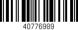 Código de barras (EAN, GTIN, SKU, ISBN): '40776989'