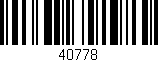 Código de barras (EAN, GTIN, SKU, ISBN): '40778'