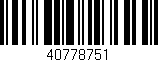 Código de barras (EAN, GTIN, SKU, ISBN): '40778751'