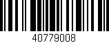 Código de barras (EAN, GTIN, SKU, ISBN): '40779008'