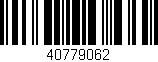 Código de barras (EAN, GTIN, SKU, ISBN): '40779062'