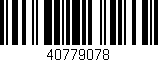 Código de barras (EAN, GTIN, SKU, ISBN): '40779078'