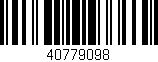 Código de barras (EAN, GTIN, SKU, ISBN): '40779098'