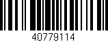 Código de barras (EAN, GTIN, SKU, ISBN): '40779114'