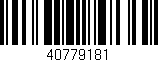Código de barras (EAN, GTIN, SKU, ISBN): '40779181'