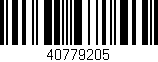 Código de barras (EAN, GTIN, SKU, ISBN): '40779205'