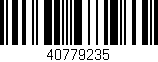 Código de barras (EAN, GTIN, SKU, ISBN): '40779235'