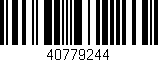 Código de barras (EAN, GTIN, SKU, ISBN): '40779244'