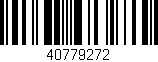 Código de barras (EAN, GTIN, SKU, ISBN): '40779272'