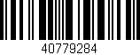 Código de barras (EAN, GTIN, SKU, ISBN): '40779284'