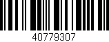 Código de barras (EAN, GTIN, SKU, ISBN): '40779307'