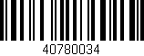 Código de barras (EAN, GTIN, SKU, ISBN): '40780034'