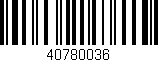 Código de barras (EAN, GTIN, SKU, ISBN): '40780036'