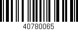 Código de barras (EAN, GTIN, SKU, ISBN): '40780065'