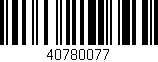 Código de barras (EAN, GTIN, SKU, ISBN): '40780077'