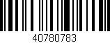 Código de barras (EAN, GTIN, SKU, ISBN): '40780783'