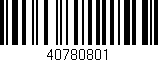 Código de barras (EAN, GTIN, SKU, ISBN): '40780801'