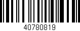 Código de barras (EAN, GTIN, SKU, ISBN): '40780819'