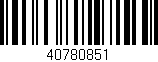Código de barras (EAN, GTIN, SKU, ISBN): '40780851'